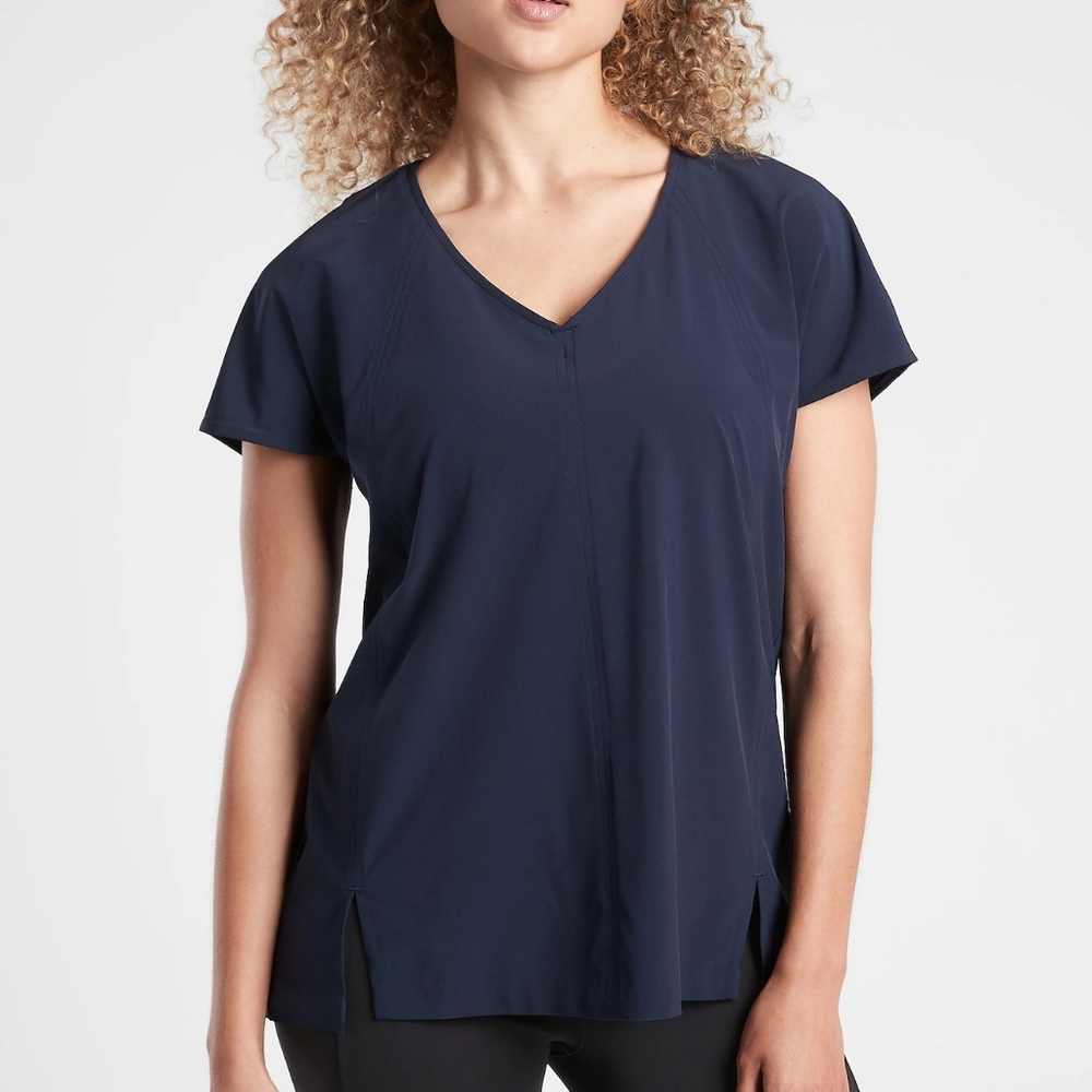 Athleta Boulevard V-neck Tee